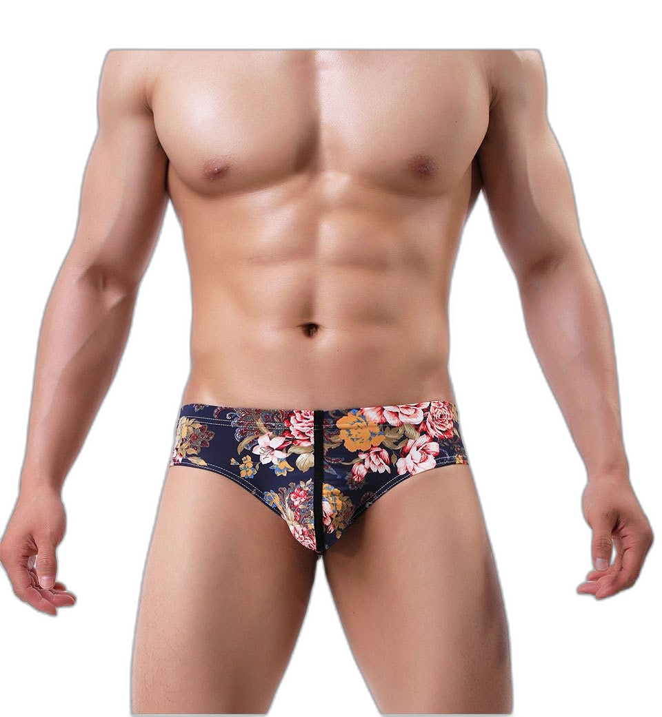 Dark Floral Print Briefs
