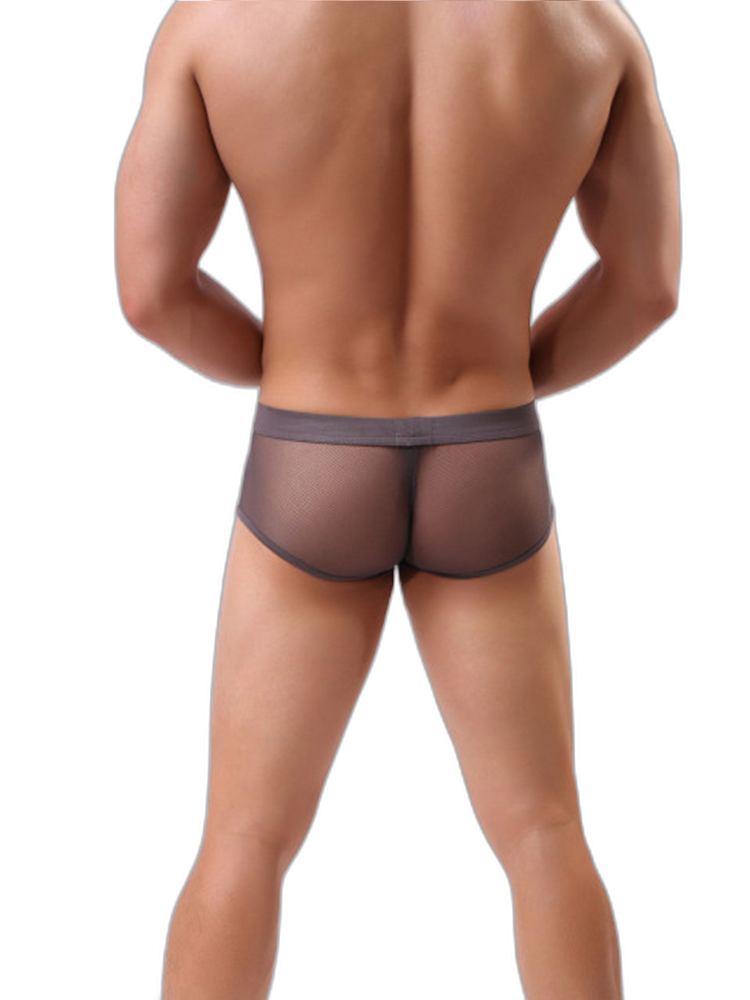Men's Sexy Transparent Mesh Trunks