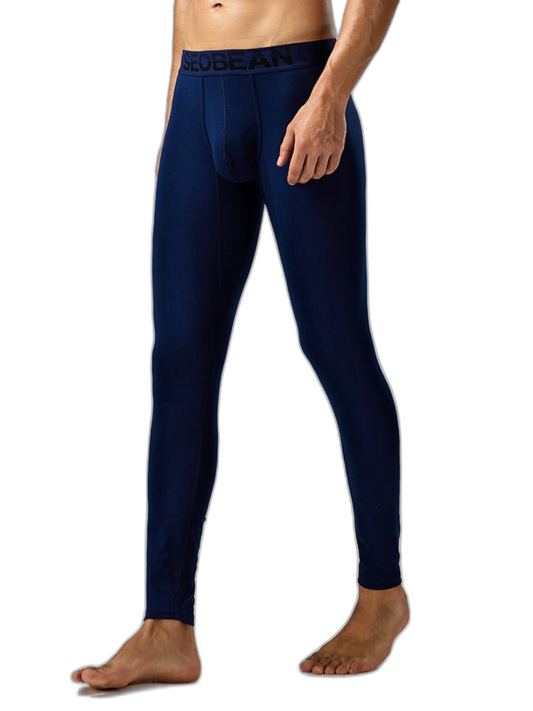Seobean Men's Thin Autumn and Winter Essential Thermal Underwear Long Pants