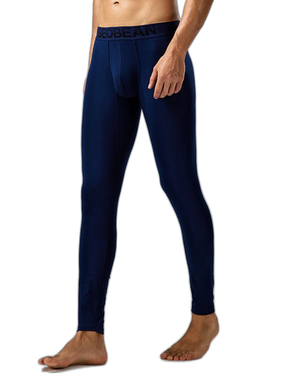 Seobean Men's Thin Autumn and Winter Essential Thermal Underwear Long Pants