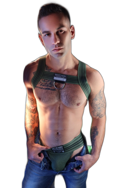 Breedwell Cumdump Bulldog Harness Army Green