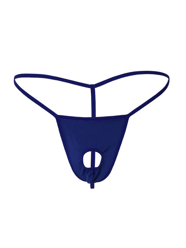 Men's Front Hollow Thin Strap Elastic Thong