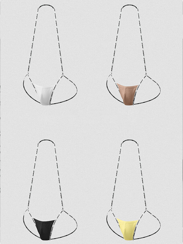 Men's Low-Rise Sexy Hip-Lifting Suspender Bodysuit Thong