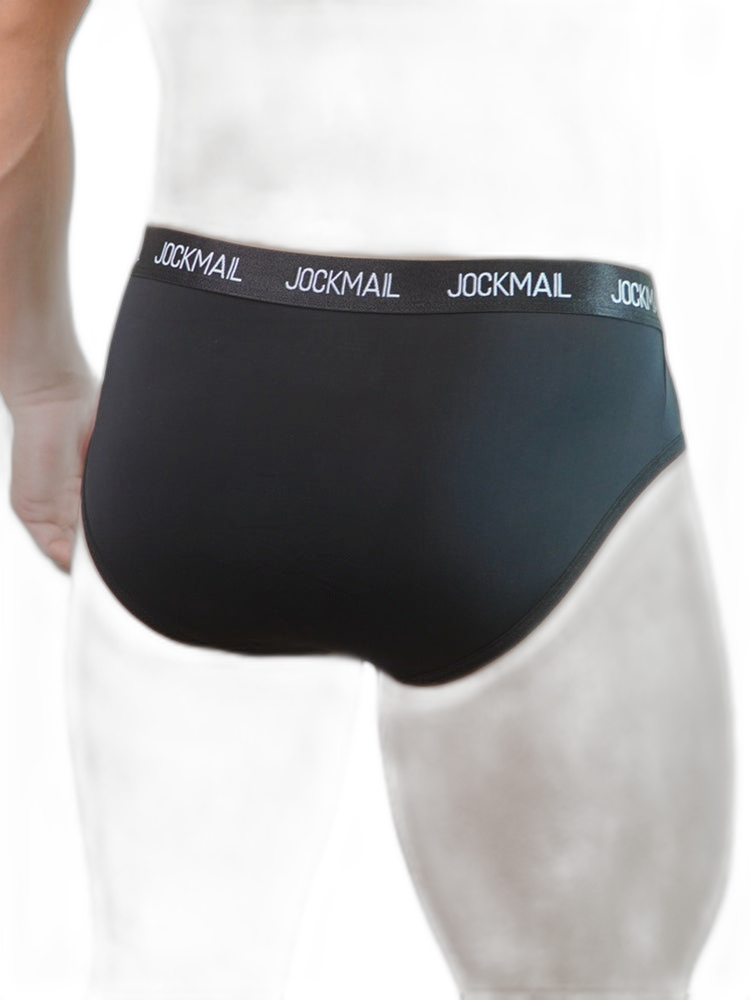2 Pack Men's Sporty Letter Print Supportive Low-Rise Ice Silk Skin-Friendly Bikini