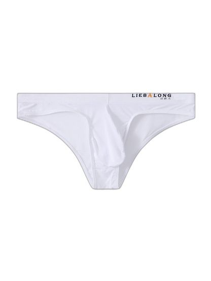 4 Pack Men's Ice Silk Low-Rise Big Pouch Sexy Comfortable Bikini