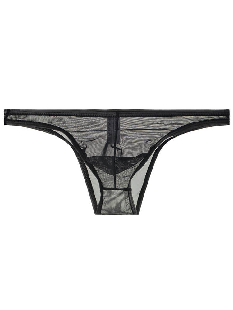 Men's Thin Mesh Sexy Half Wrapped Hip Briefs