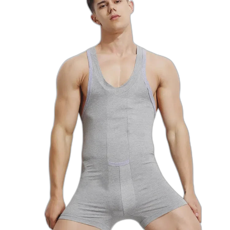 Men's Cotton V-Neck Tank Bodysuit - find choice alternative