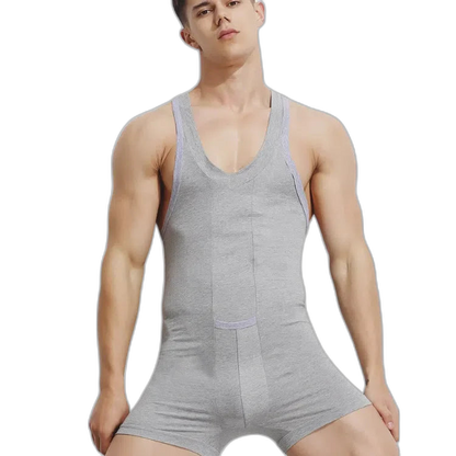 Men's Cotton V-Neck Tank Bodysuit - find choice alternative