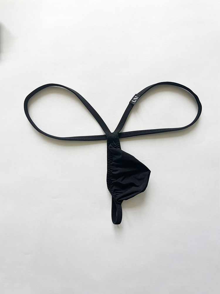 Men's Sexy Low-Rise Thin-Strapped Ice Silk Thong