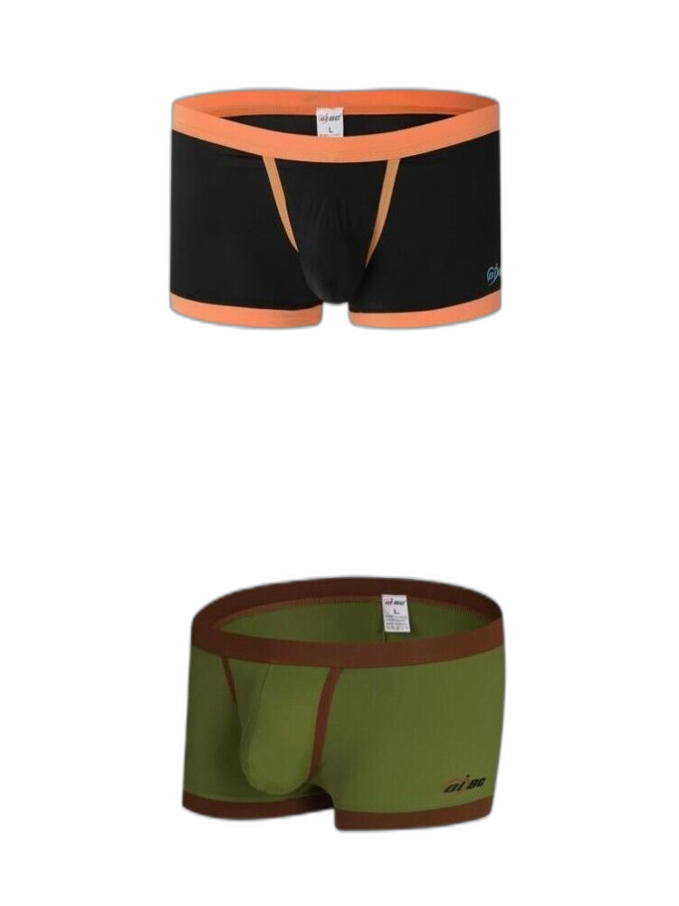 2 Pack Men's Separated Ball Pouch Trunks With Fly