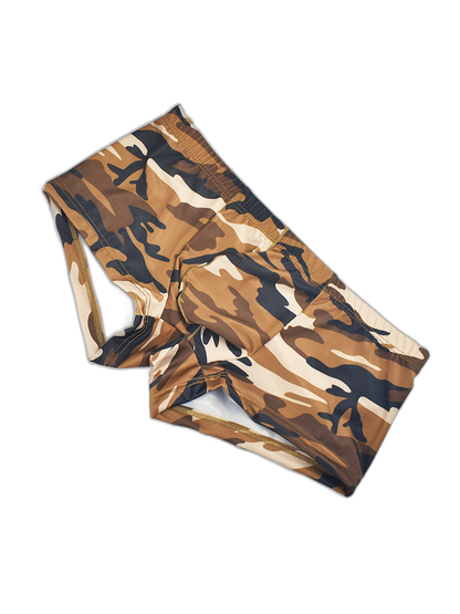 4-pack Men's Low-rise U-pouch Camouflage Boxer Briefs