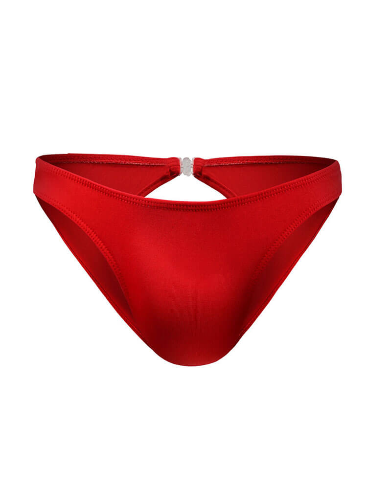 Men's Sexy Solid Color Hip-baring Briefs