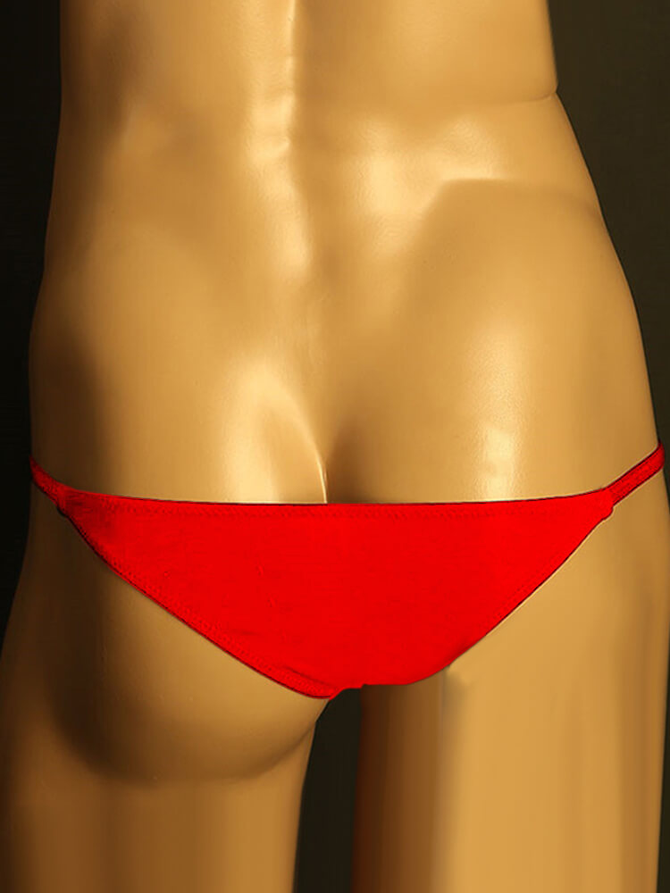 Men's Solid Low Rise Sexy Bikini Cotton Briefs