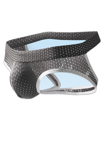 3 Pack Men's Breathable Mesh Ice Silk Sexy Stretch Fit Jockstrap