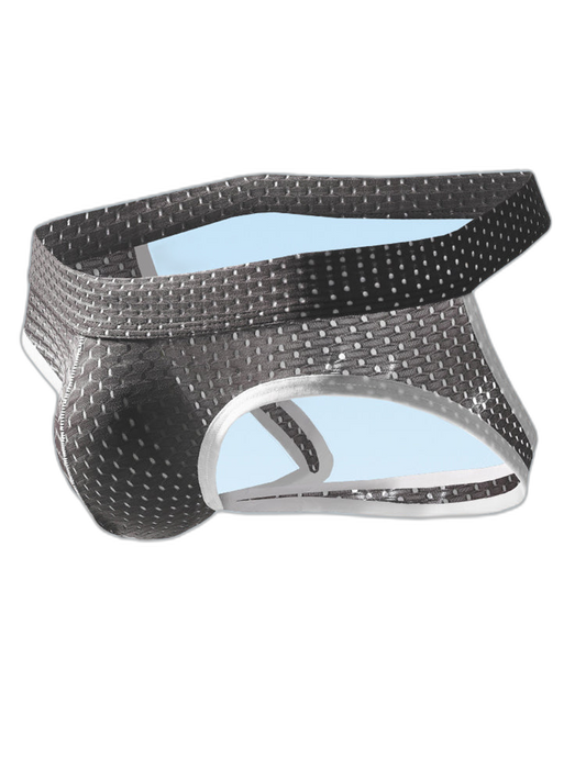 3 Pack Men's Breathable Mesh Ice Silk Sexy Stretch Fit Jockstrap