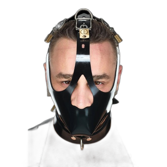 Vilain Garçon Heavy Rubber Locking Head Harness Muzzle