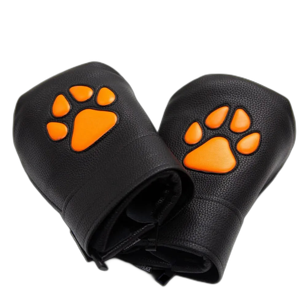 Leather Puppy Paw Mittens