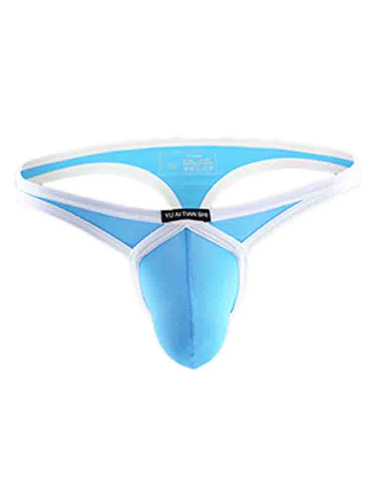 Men's Solid Color Stretch Low Rise Nylon Thong