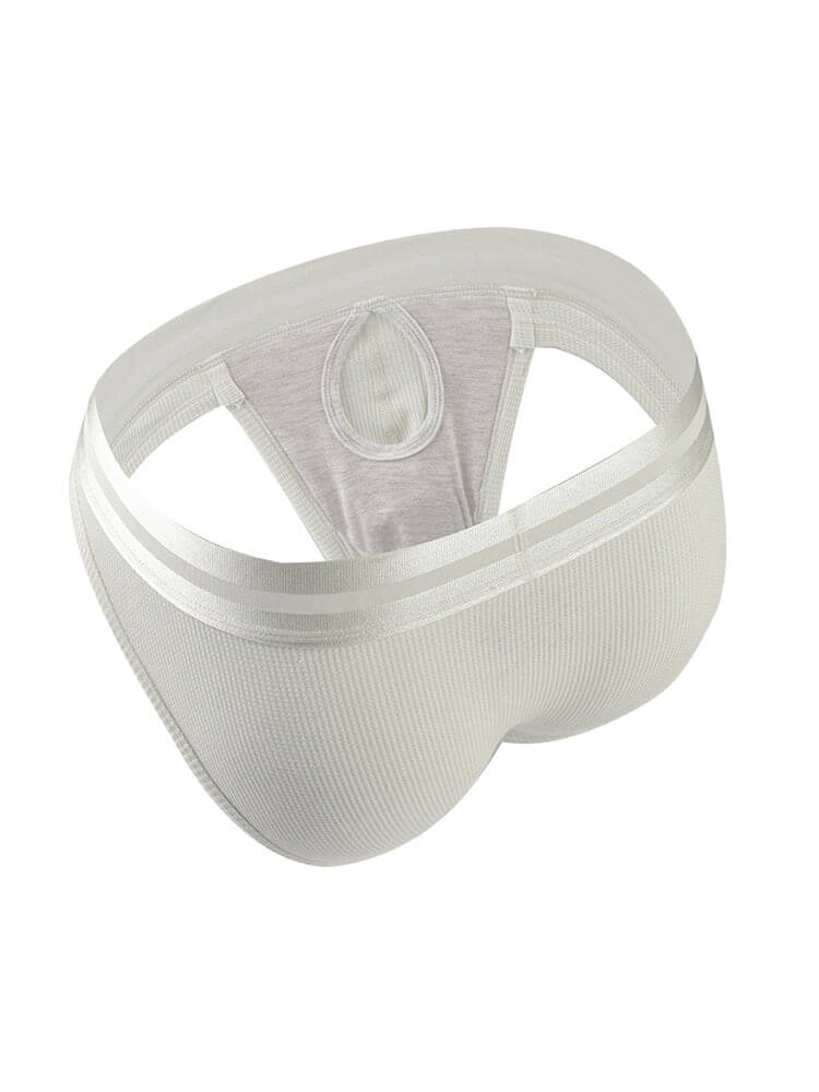 Men's Waffle Separate Pouch High-Leg Cut Briefs