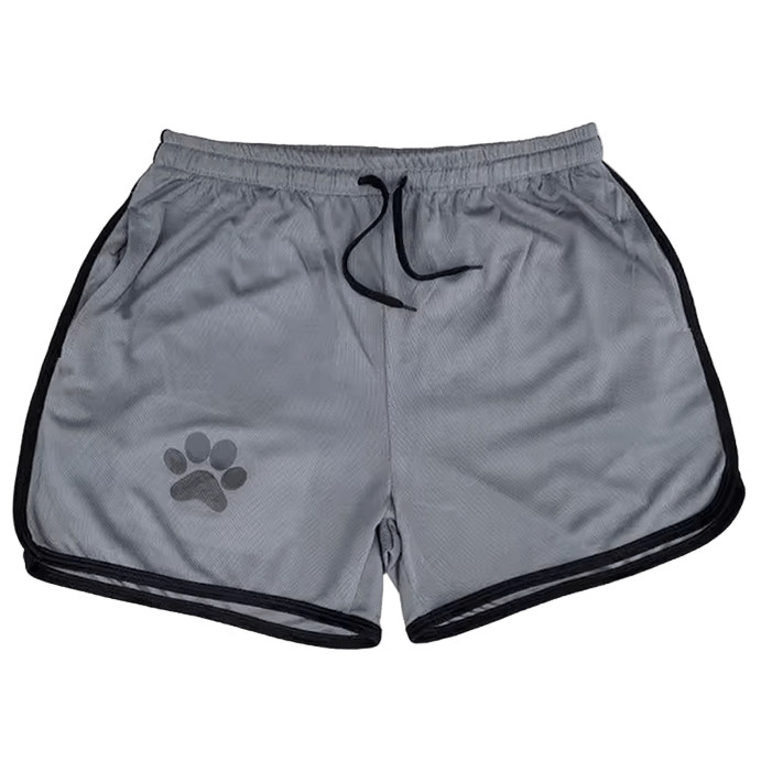 Paw print Mesh Shorts Grey/Black