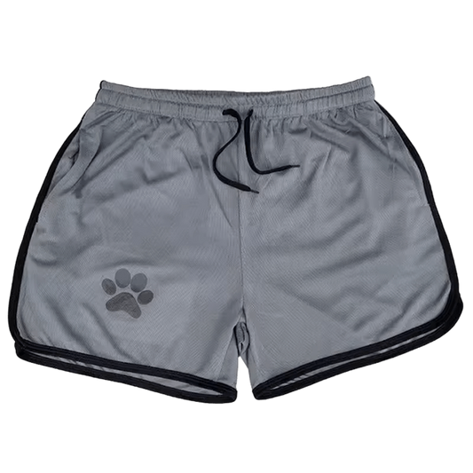 Paw print Mesh Shorts Grey/Black