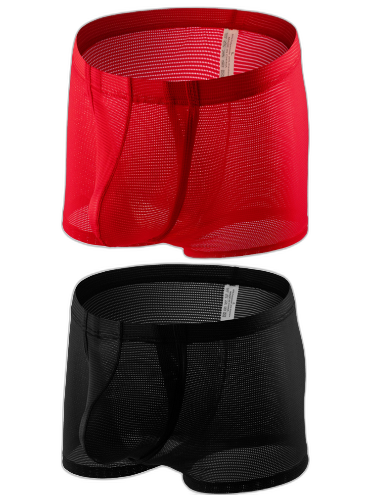 Men's Big Pouch U-convex Trunks with Fly