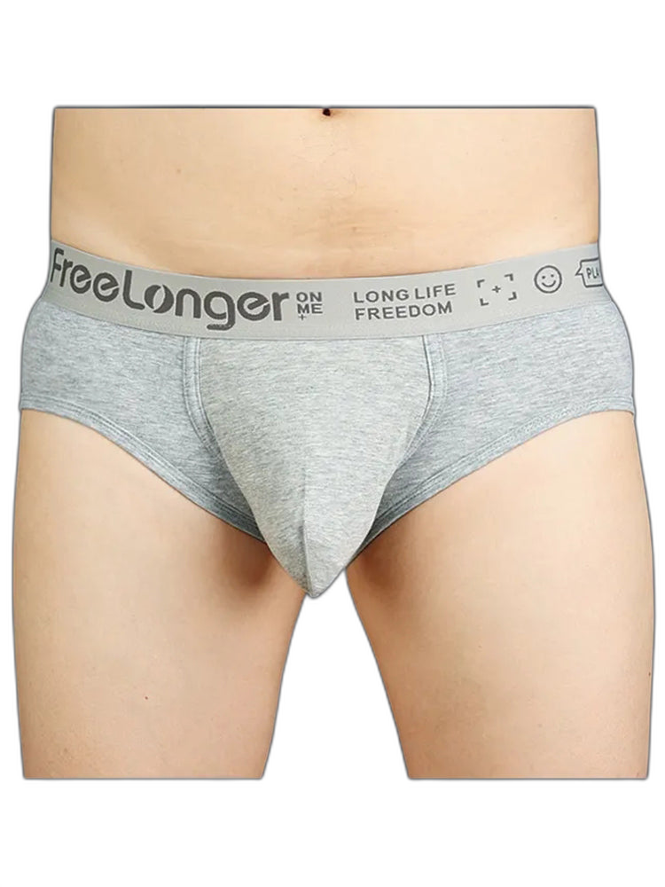 FreeLonger Men’s Soft Cotton Big Pouch Trunks