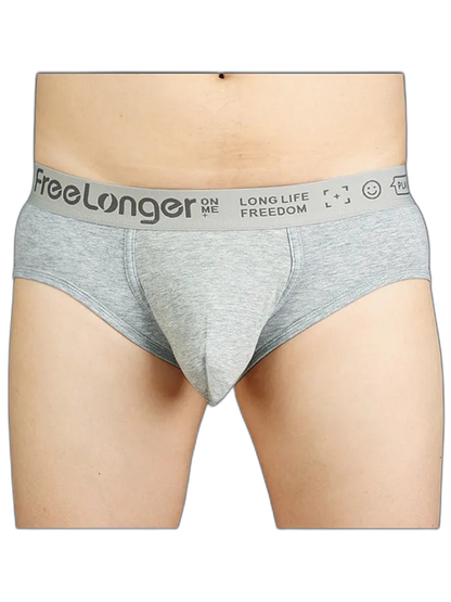 FreeLonger Men’s Soft Cotton Big Pouch Trunks