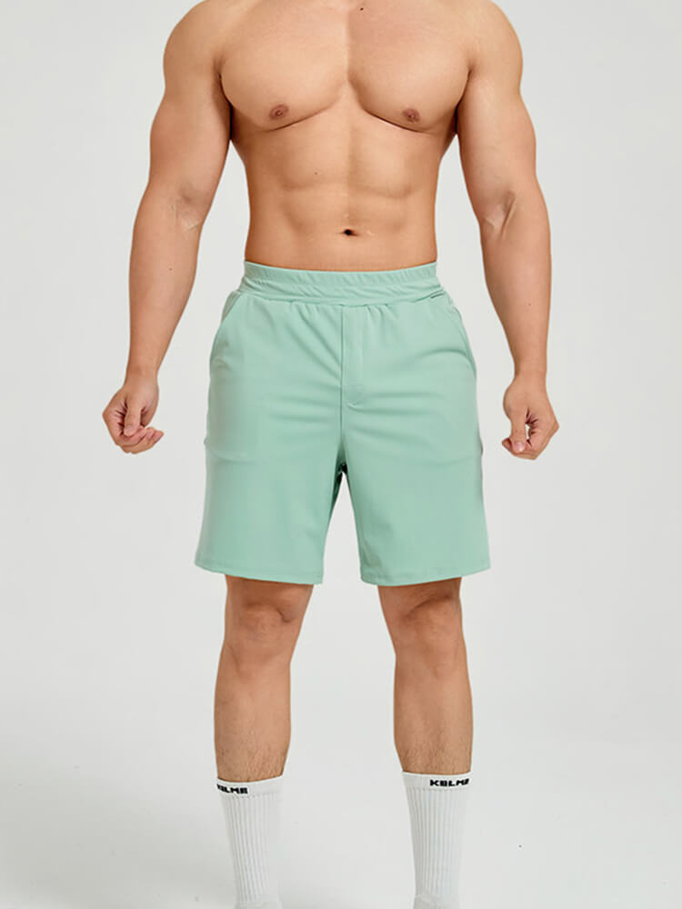 Men's Slim Color-Blocked Top Shorts 2-Piece Set