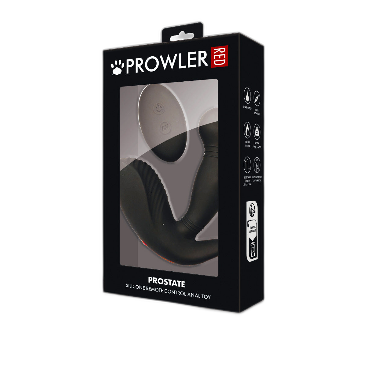 Prowler RED Prostate Remote Control Vibrating Prostate Massager Black