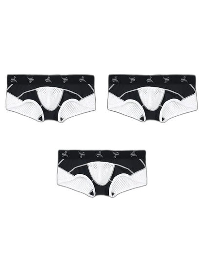 3 Pack Nylon Mesh Breathable U-Pouch Trunks