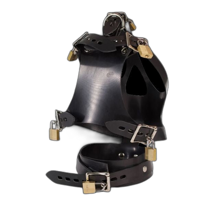 Vilain Garçon Heavy Rubber Locking Head Harness Muzzle