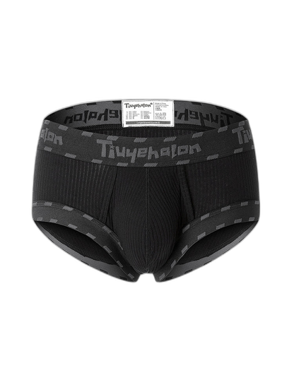 Men's Threaded Fabric Pouch Trunks With Fly