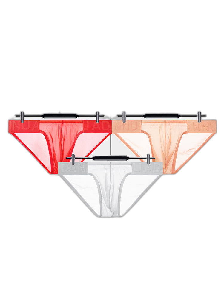 2 Pack Ultra-Thin Men's Breathable Semi-Transparent Sexy Bikini