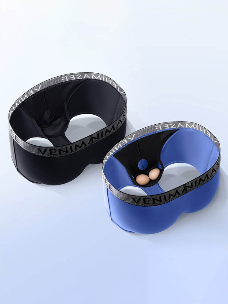 Men's Gun Bullet Separation Adjustable Pouch Trunks