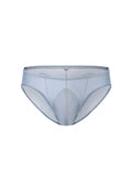 Men's Low-Rise Color-Blocked Striped Shiny Briefs