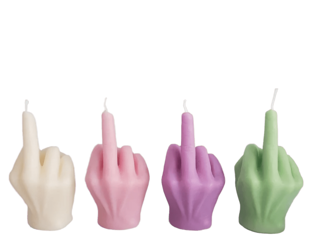 XL Middle Finger Fuck U Candle