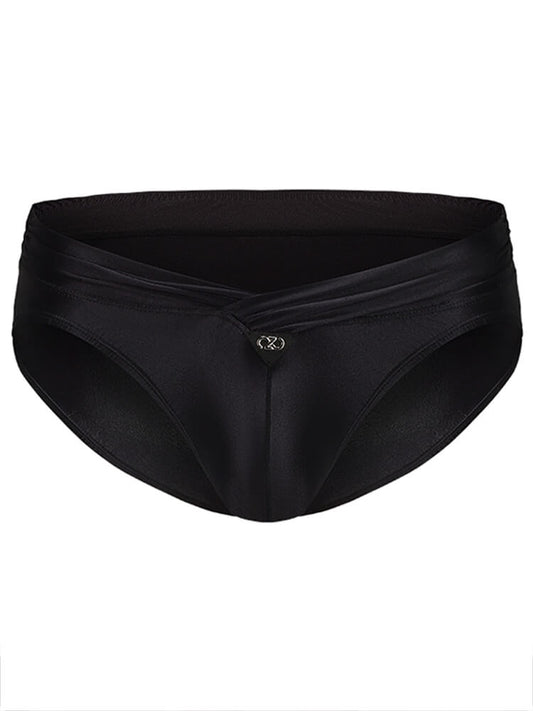 Men's Satin Sexy High-Stretch Solid Briefs