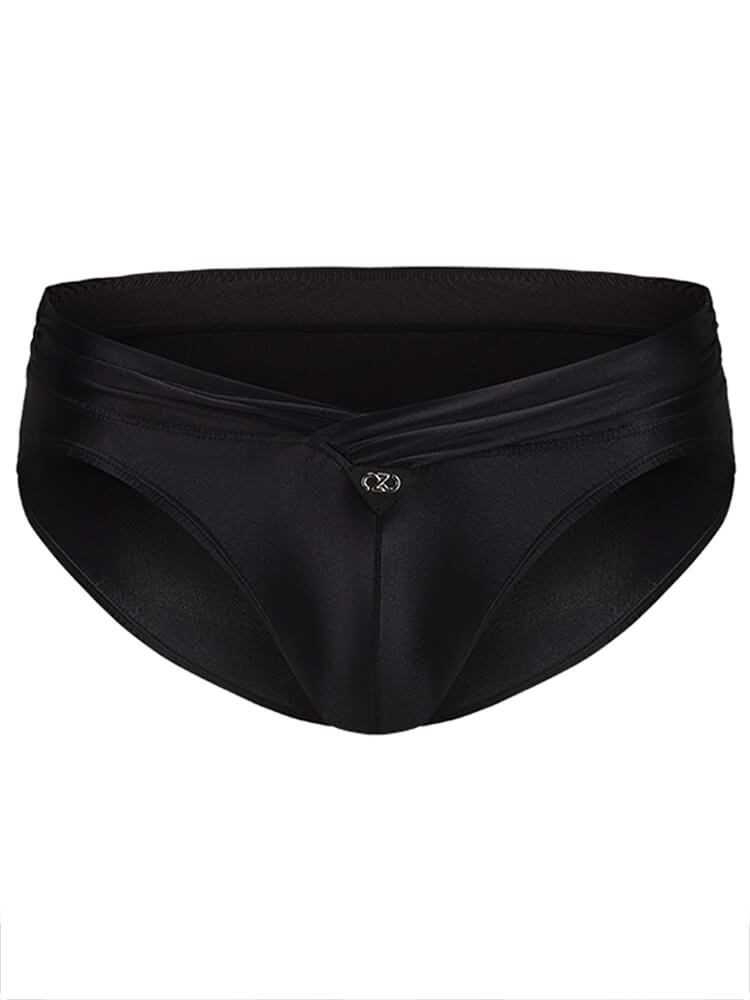 Men's Satin Sexy High-Stretch Solid Briefs
