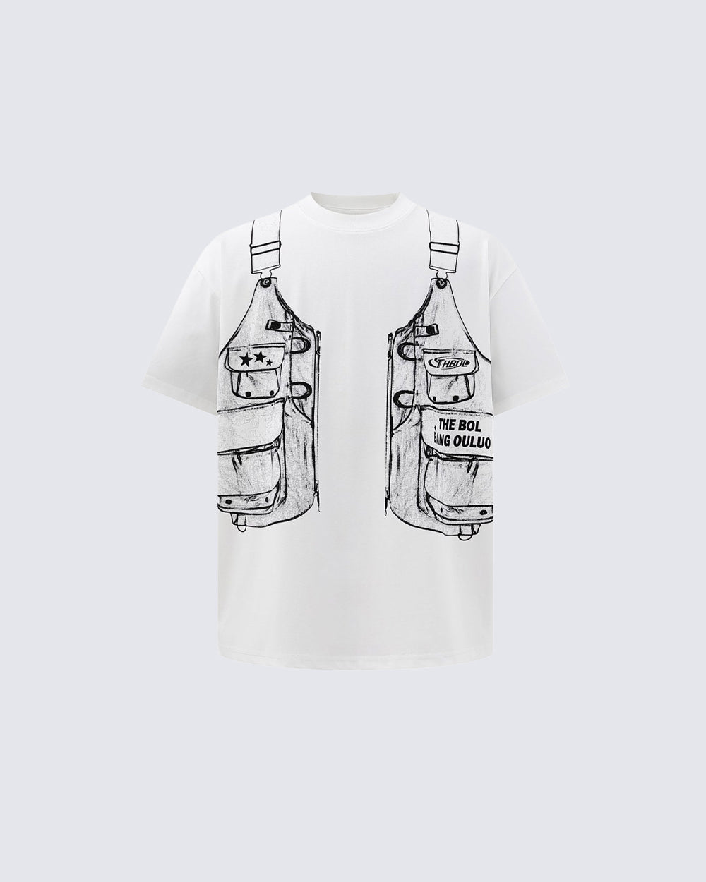 KIIKIO High Street Distressed Graphic Collared Tee