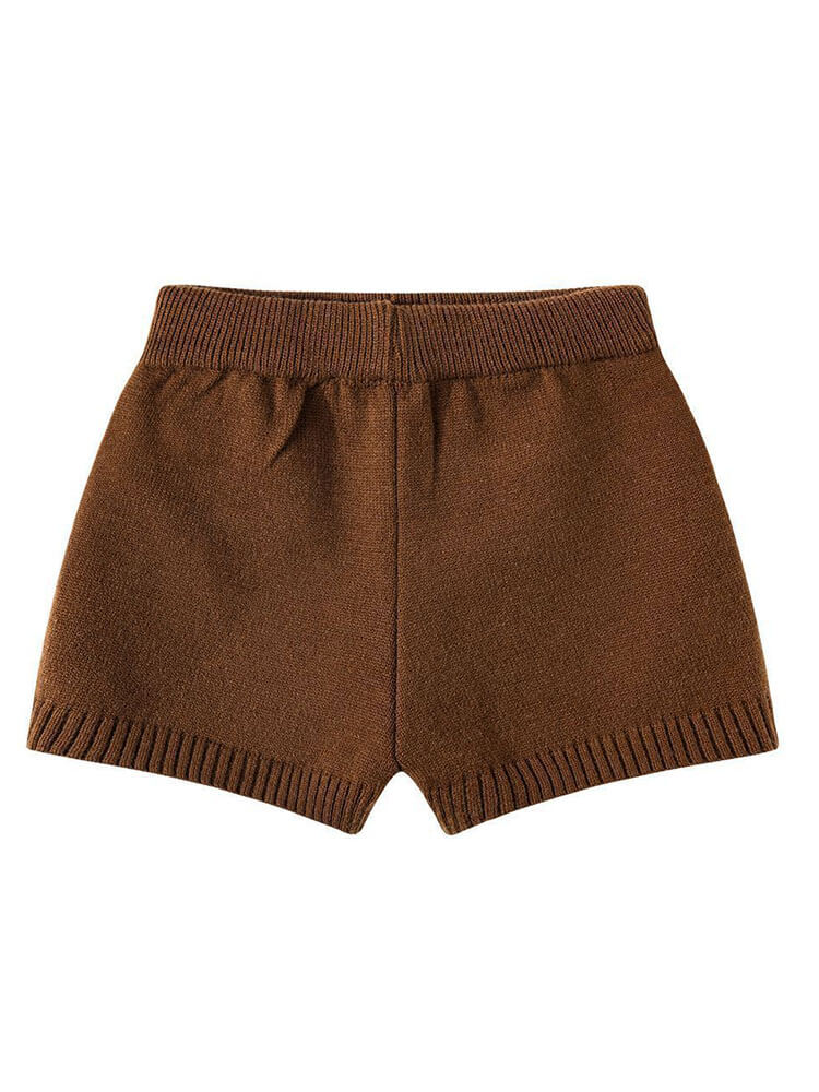 Men's Loose-Fit Casual Solid-Color Knit Shorts