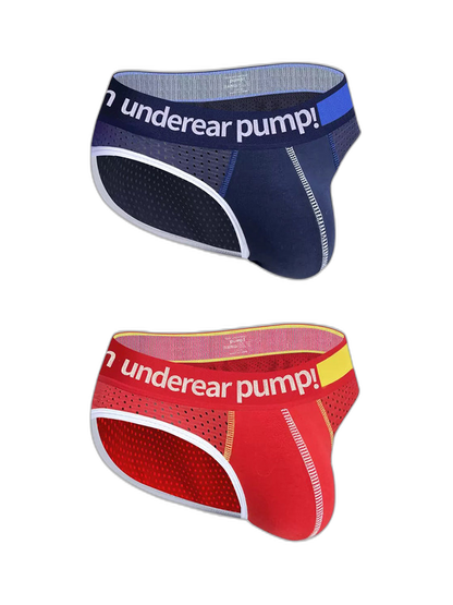2 Pack Men's Middle-Rise Cotton Sexy Briefs