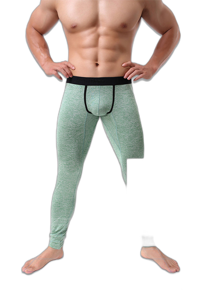 Men's U-Convex Pouch Sexy Base Layer Warm Pants Sleep Pants