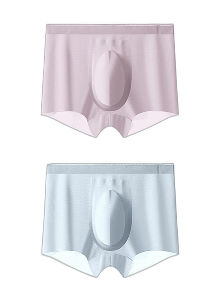 2 Pack Men's Ultra-Thin Ice Silk Quick-Dry Trunks