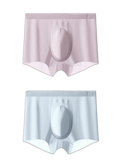 2 Pack Men's Ultra-Thin Ice Silk Quick-Dry Trunks