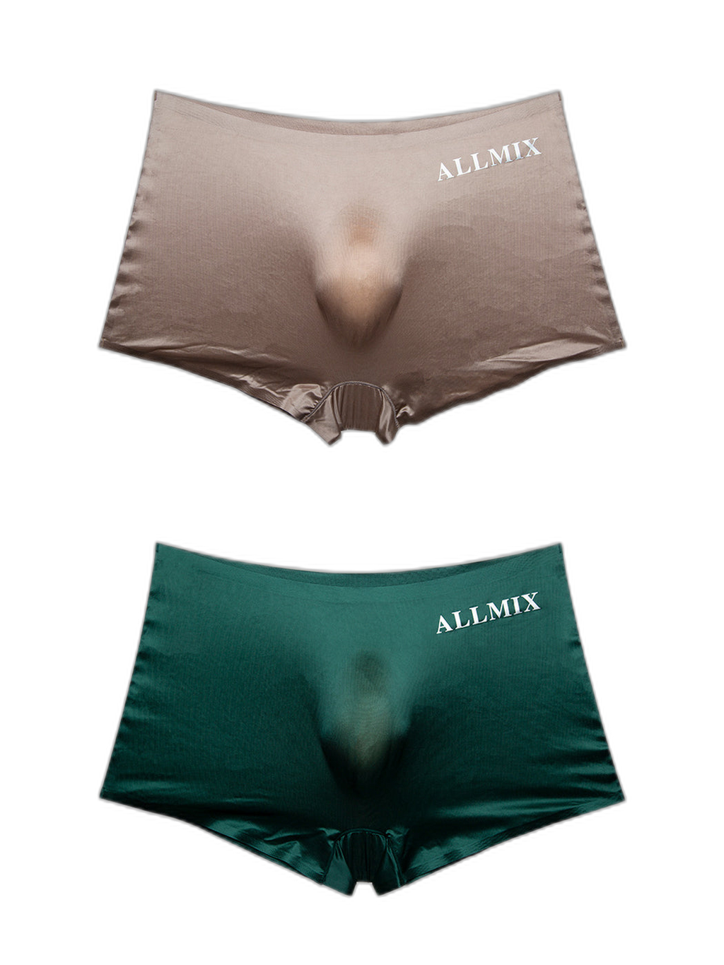 2 Pack ALLMIX Men's Seamless 3D Convex Pouch Trunks