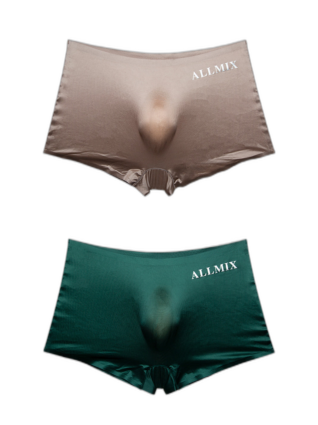 2 Pack ALLMIX Men's Seamless 3D Convex Pouch Trunks