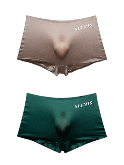 2 Pack ALLMIX Men's Seamless 3D Convex Pouch Trunks