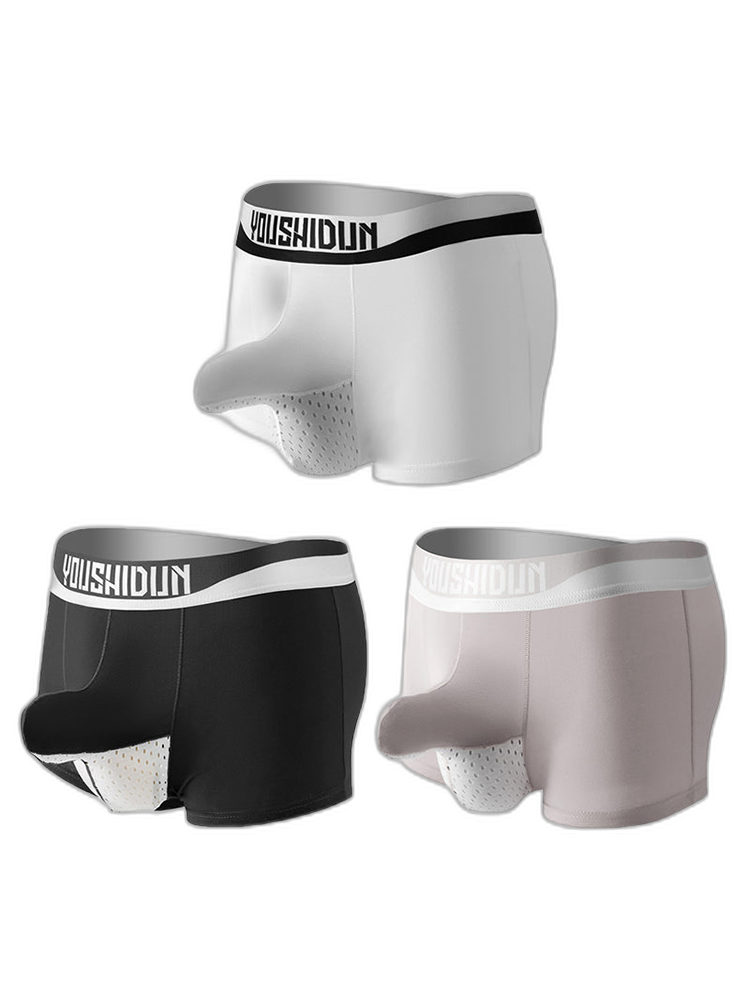 3 Pack Men's Comfy Cotton Dual Pouch Underwear