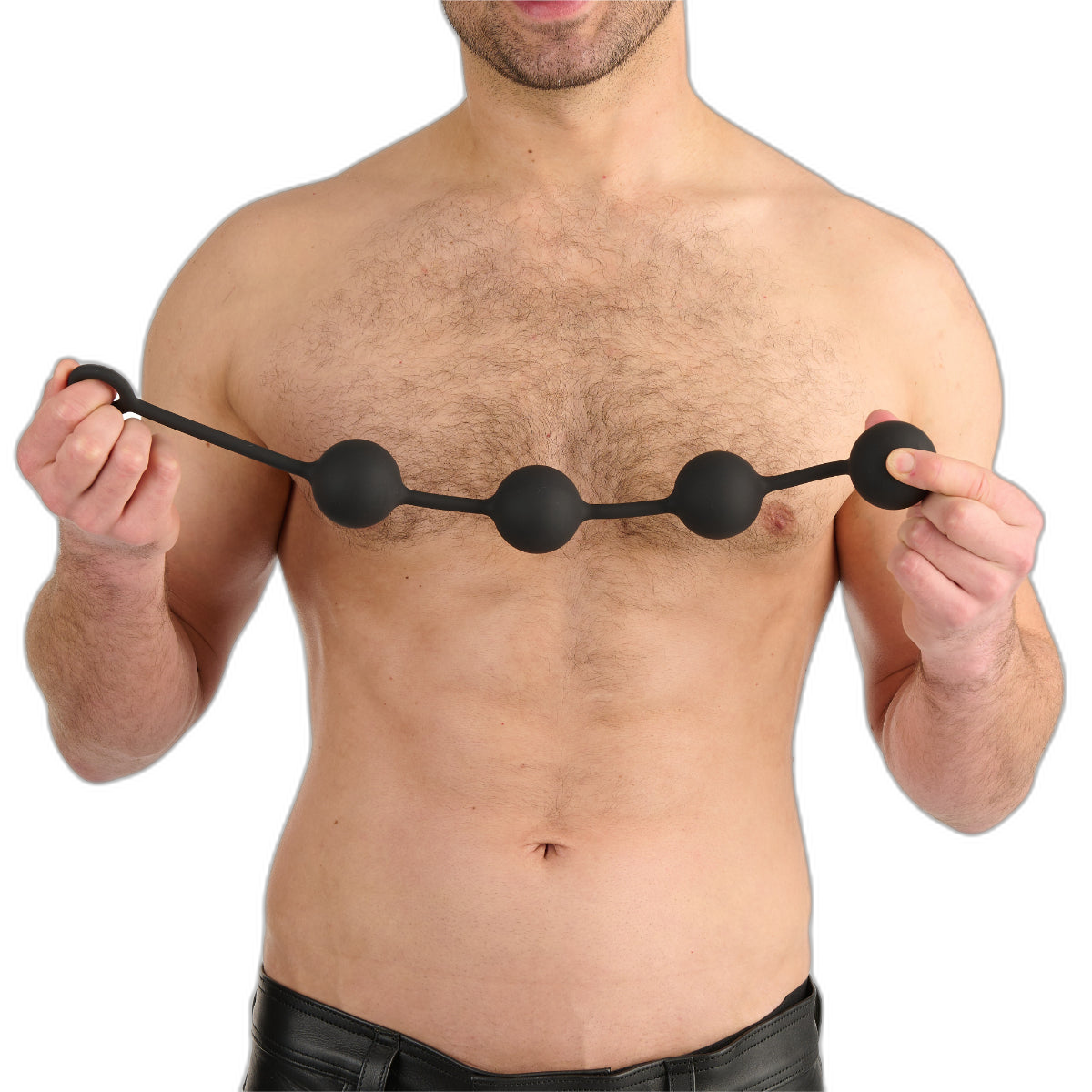 Prowler RED Silicone Anal Beads Black Large